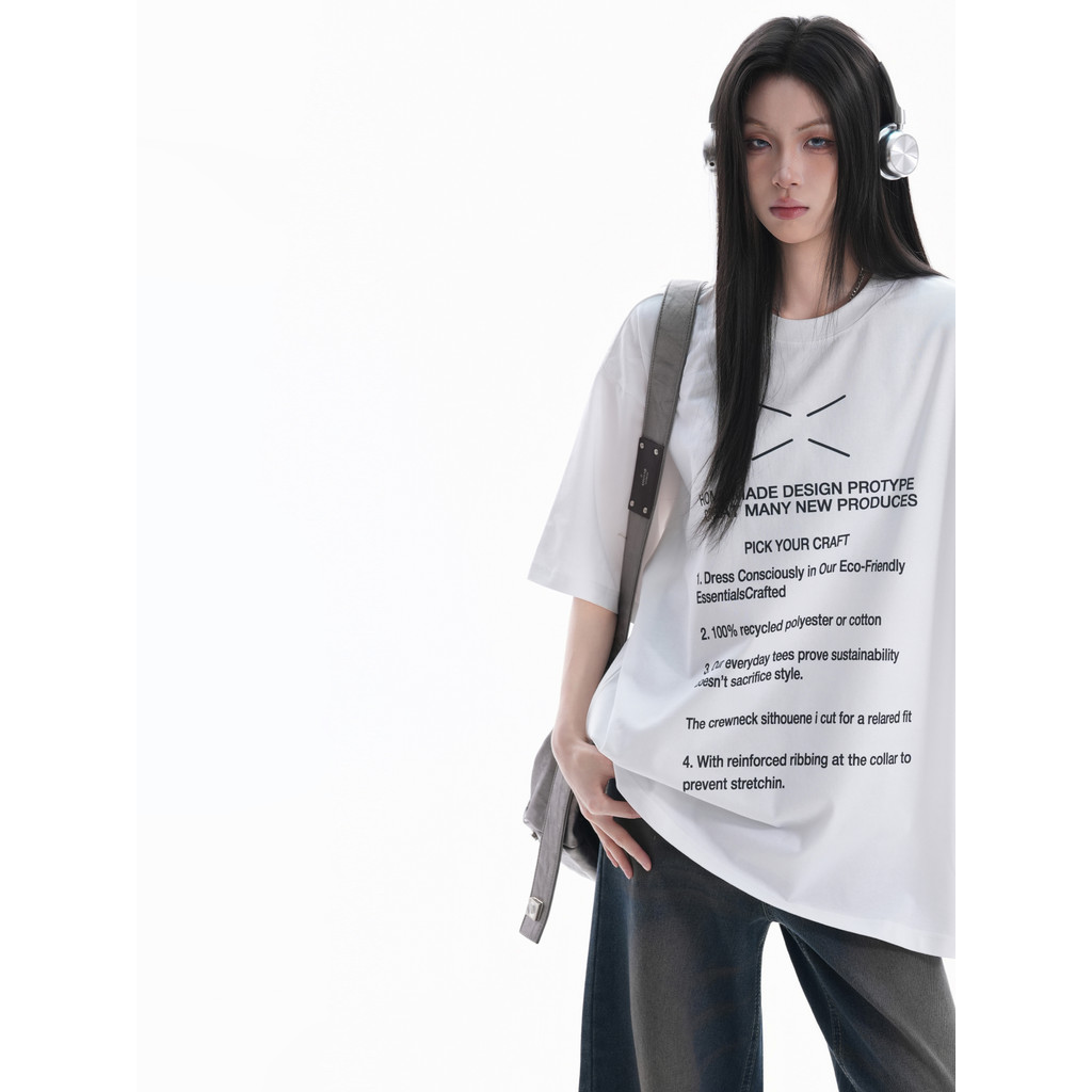 แฟชั่นAlphabet Print Leisure T-Shirt
