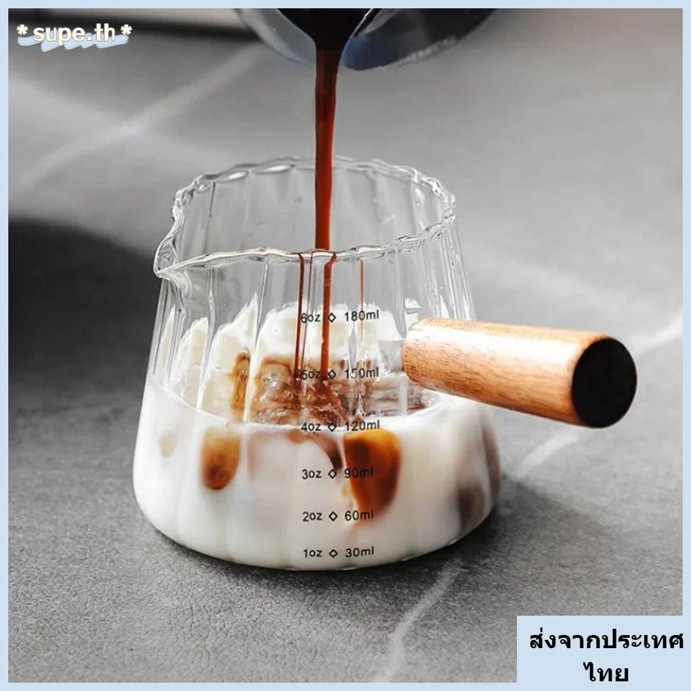 จัดส่งจากประเทศไทยSUPE ถ้วยสกัดกาแฟ, แกะสลักปากคู่อิตาเลี่ยน Espresso Oz Cup, ทนทานทนต่ออุณหภูมิสูงวัดถ้วยแก้วบ้าน