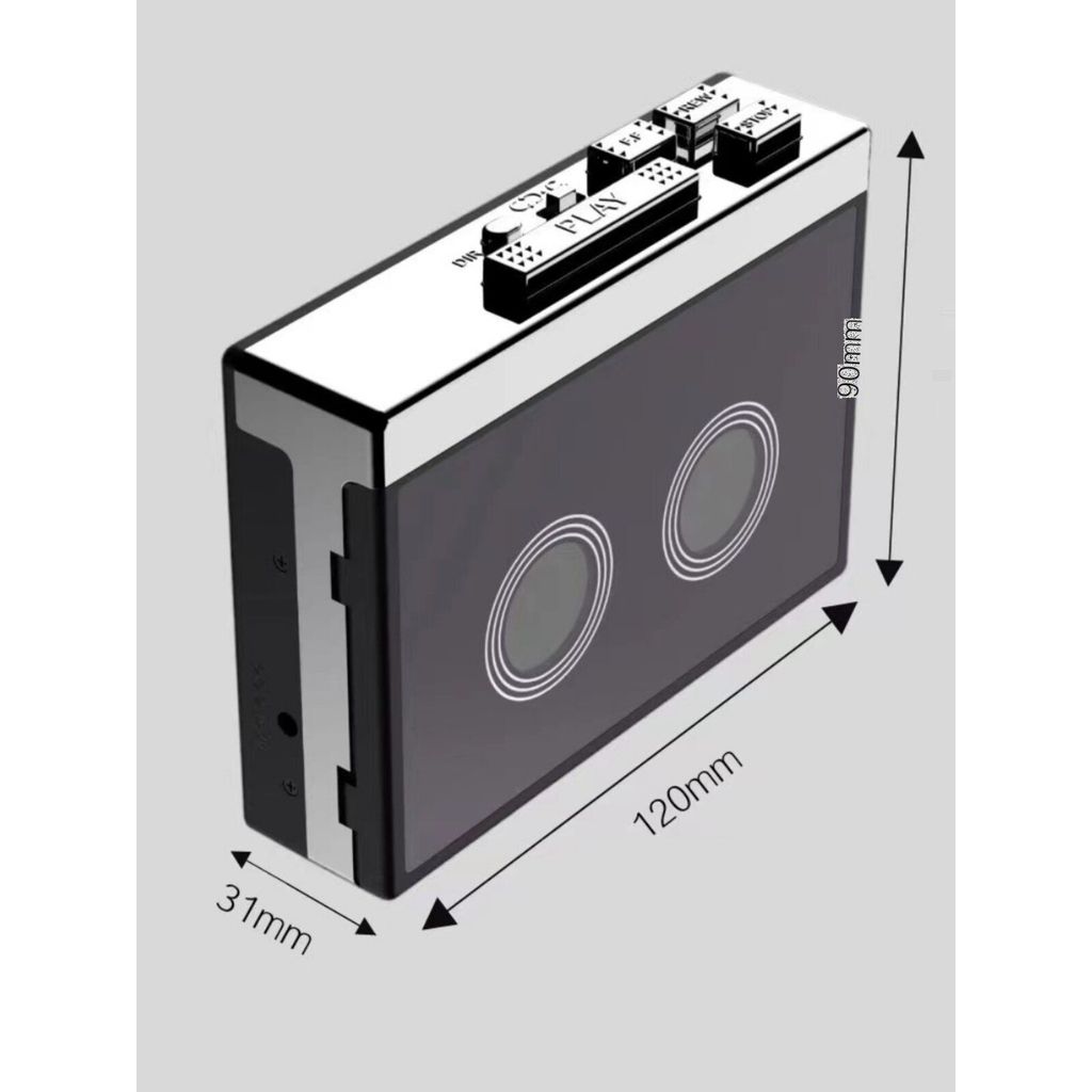 Retro Portable Multi-Function Cassette Small Cassette Player Player Automatic Flip Bluetooth Transmi