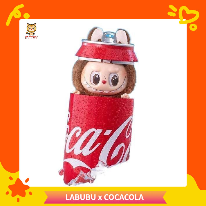 พร้อมสต็อก THE MONSTERS/LABUBU x COCACOLA Coca-Cola Series หน้าไวนิลตุ๊กตาจี้ Mystery Box ตุ๊กตาของเ
