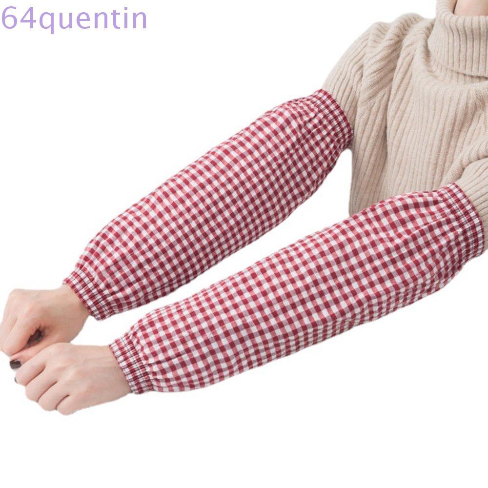 QHENTIN Lattice Arm Sleeves, Cotton Antipaste Cooling Sleeves, Breathable Finger Sleeves กันฝุ่น Han