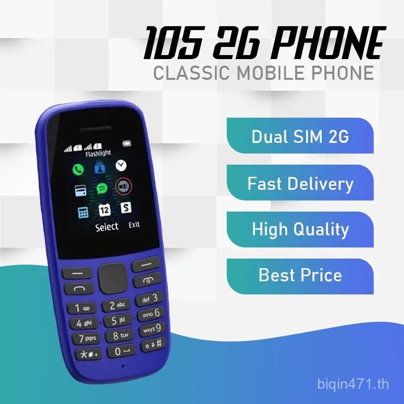 TWC 105 2Gphone คุณสมบัติใหม่ 2025 โทรศัพท์ปุ่มกดรุ่นใหม่ เวลาสแตนด์บายนาน ไฟฉาย วิทยุ รองรับหลายภาษ