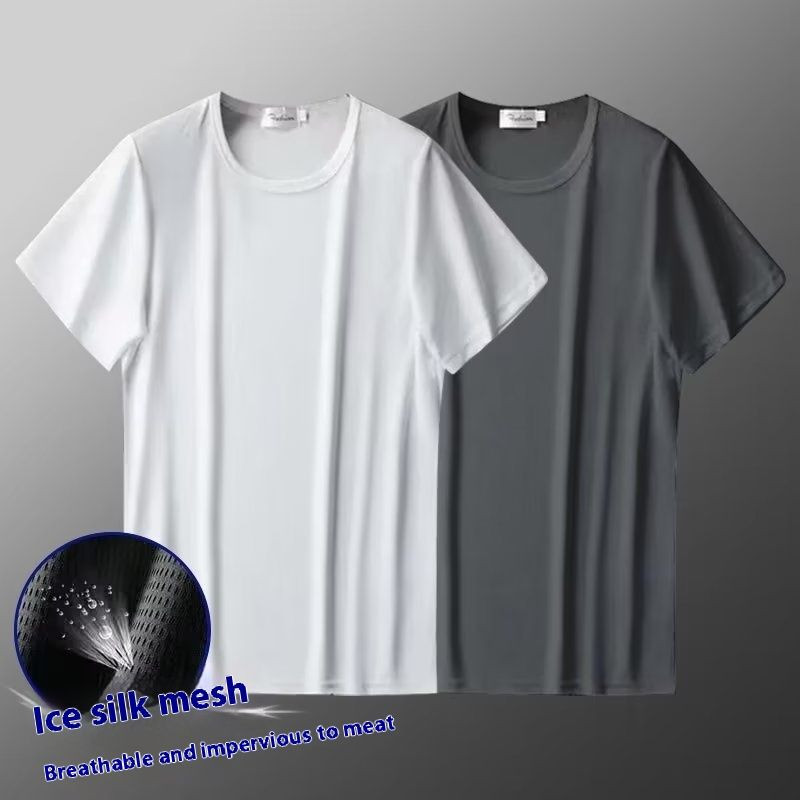เสื้อยืดแขนสั้นคอกลม สไตล์ญี่ปุ่นเรียบง่าย สวมใส่สบาย