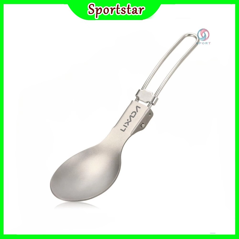 Lixada ช้อนพับ ไทเทเนียม น้ําหนักเบา สําหรับตั้งแคมป์ อาหารค่ํา เดินทาง กลางแจ้ง