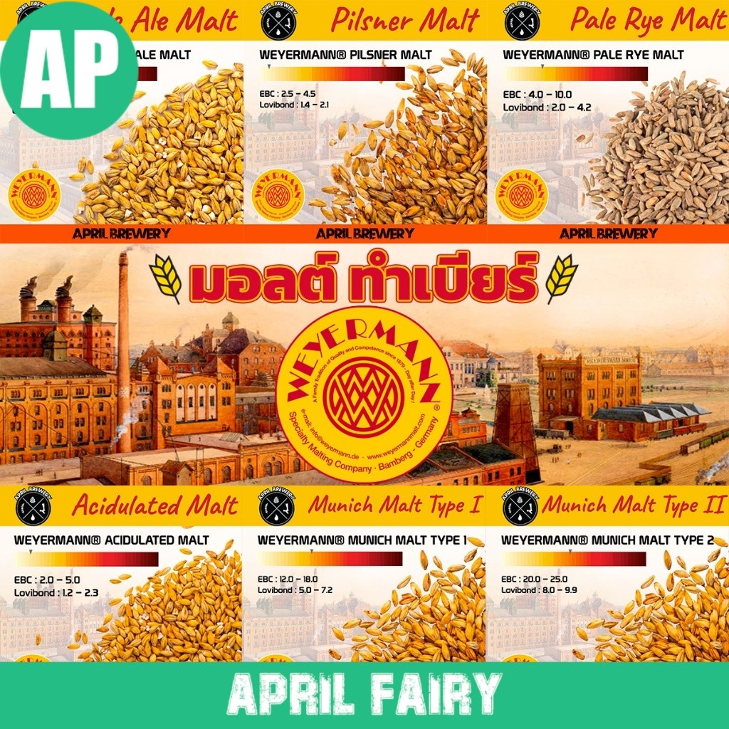 AP มอลต์ ทำเบียร์ WEYERMANN Pale Ale Malt / Wheat Malt / Pilsner Malt / Vienna Malt / Munich Malt /M