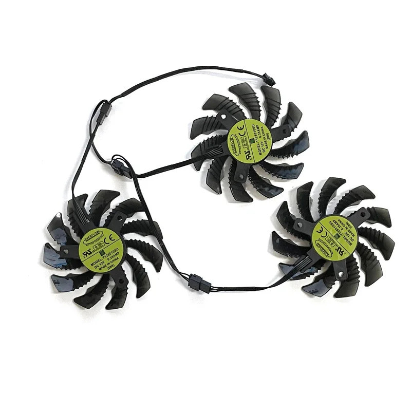 ทีที128010SU PLD08010S12HH 78 มม.4Pin สําหรับ Gigabyte Radeon RX 5500 5600 5700 XT กราฟิกการ์ดระบายค
