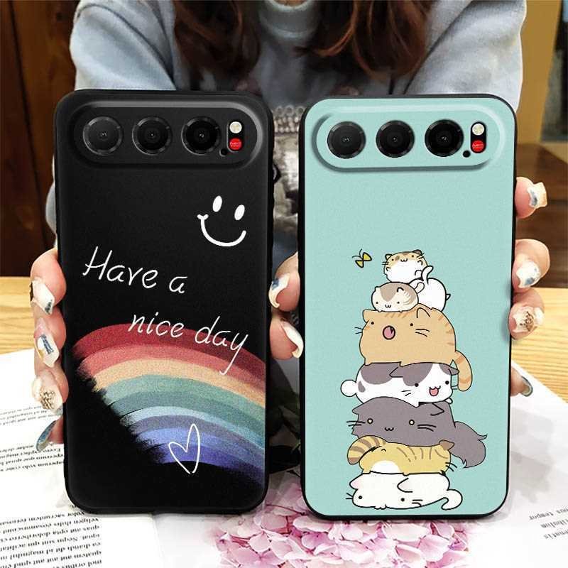 ZTE Nubia Air Case สําหรับเด็กผู้หญิงสีทึบเรียบง่ายการ์ตูนน่ารักเยาวชนกระจายความร้อนปกหลัง