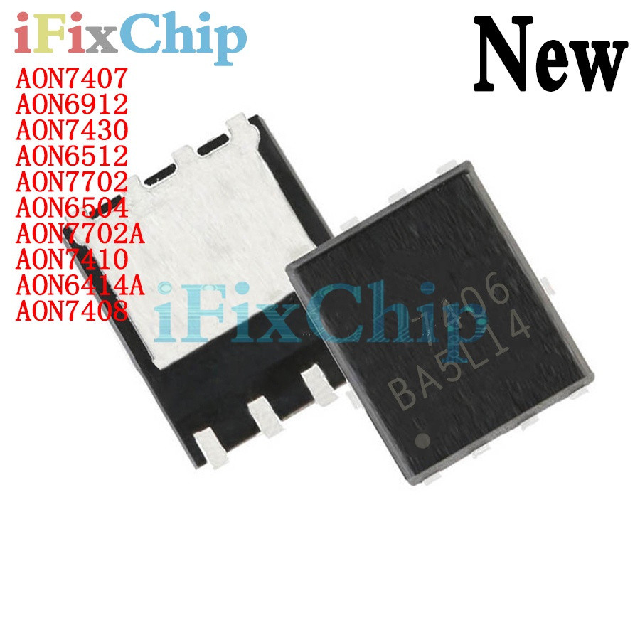 5pcs AON7407 AON6912 AON7430 AON6512 AON7702 AON7702A AON7410 AON6414A AON7408 QFN ชิป ic
