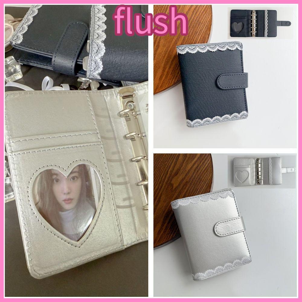 FLUSH M5 Binder Cover, DIY กันน้ําโน้ตบุ๊คลูกไม้ Binder Cover, Creative ของขวัญเงินสีรีฟิล PU หนัง L
