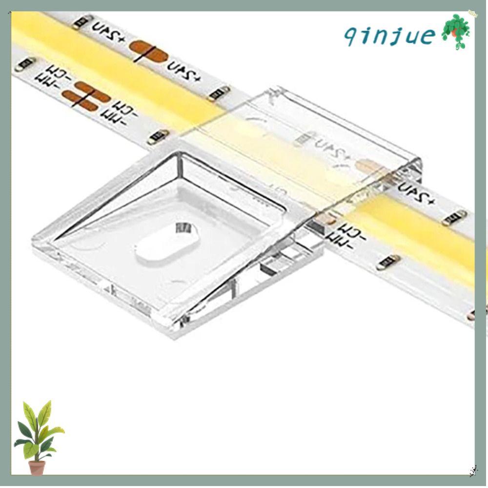 QINJUE 10 มม.PCB LED Light Strip Clip, Light Strip Clamp FCOB COB SK6812 RGBW คลิปพร้อมสกรู,สายไฟหัว