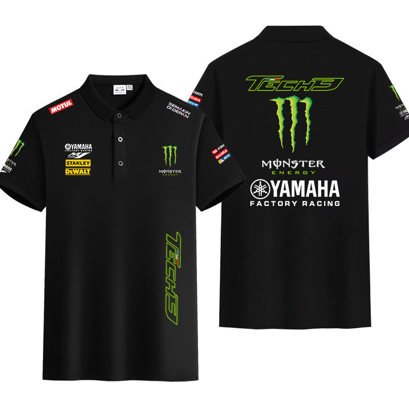 【เสื้อ polo】YAMAHA motorcycle short sleeved polo men's motogp factory team cycling racing team Polo S-3XL