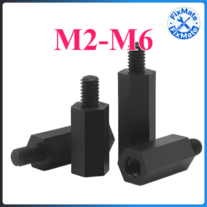 คอไนลอนหกเหลี่ยมหัวเดียว, คอลัมน์แยก, คอลัมน์รองรับ, คอลัมน์สเปเซอร์, สกรูแกนพลาสติก M2/M2.5/M3/M4/M