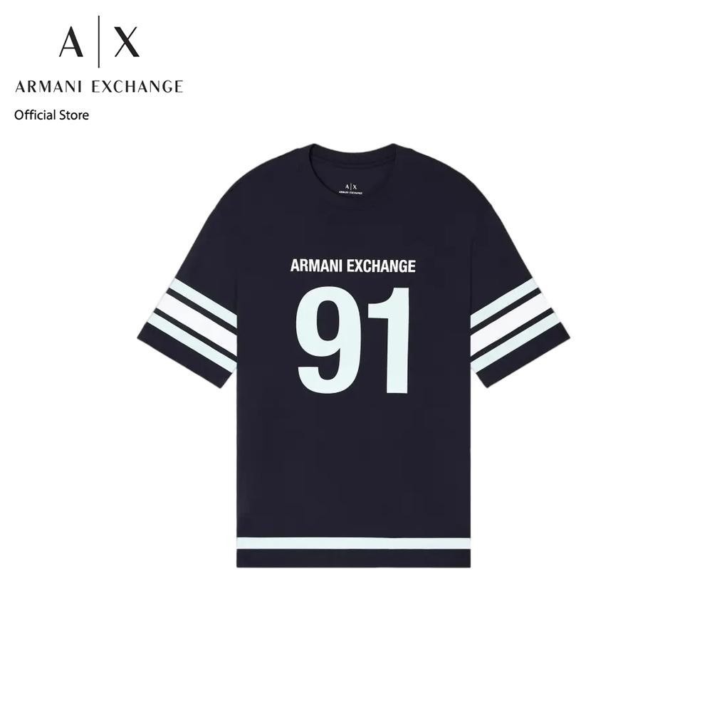 Armani Exchange เสื้อยืดผู้ชาย รุ่น XM001852-AF10361-UB101 - สีฟ้า