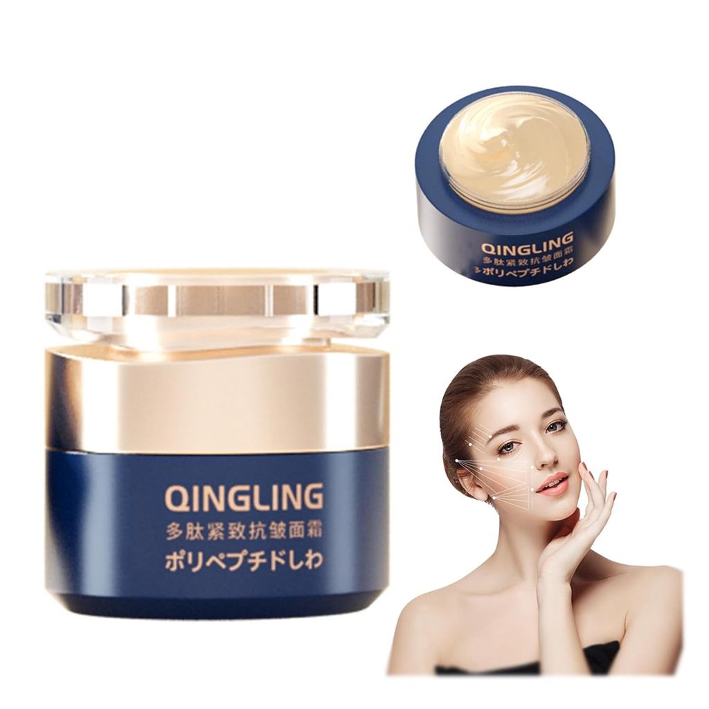 Qingling ครีมกําจัดริ้วรอย ครีมต่อต้านริ้วรอยแบบญี่ปุ่น Qinglin ครีมทาหน้า เปลี่ยนเพื่อผิวสวยภายใน 2