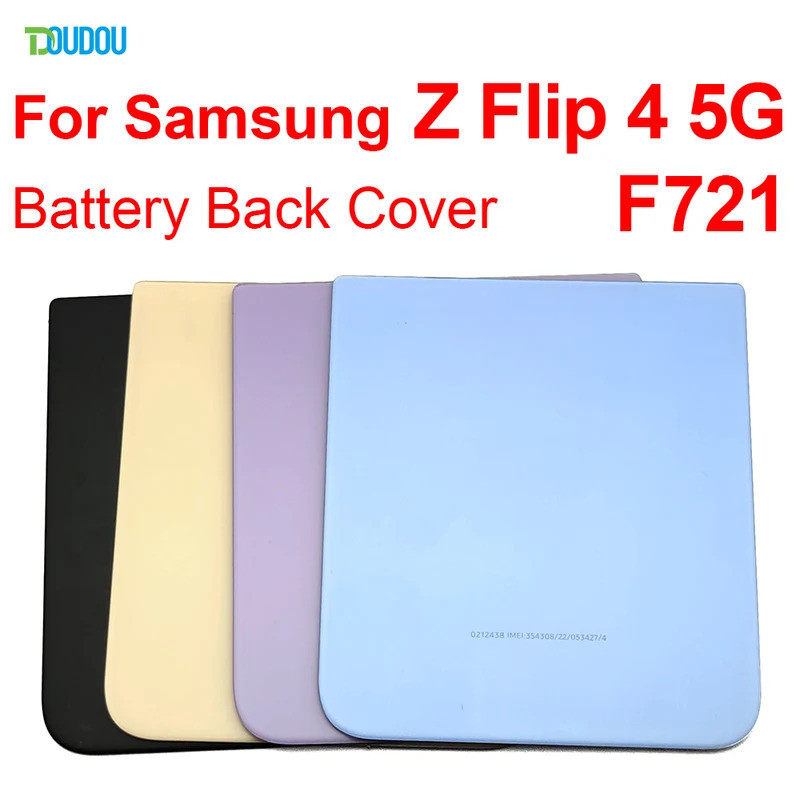 SAMSUNG ฝาหลังแบตเตอรี่สําหรับSamsung Galaxy Z Flip4 5G F721Bกระจกฝาหลังแผงอะไหล่