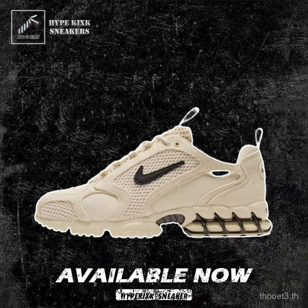 E AIR ZOOM 2 Stussy Fossil cq5486 200 รองเท้า (คุณภาพสูง 100%) สําหรับผู้หญิงและผู้ชาย auv1