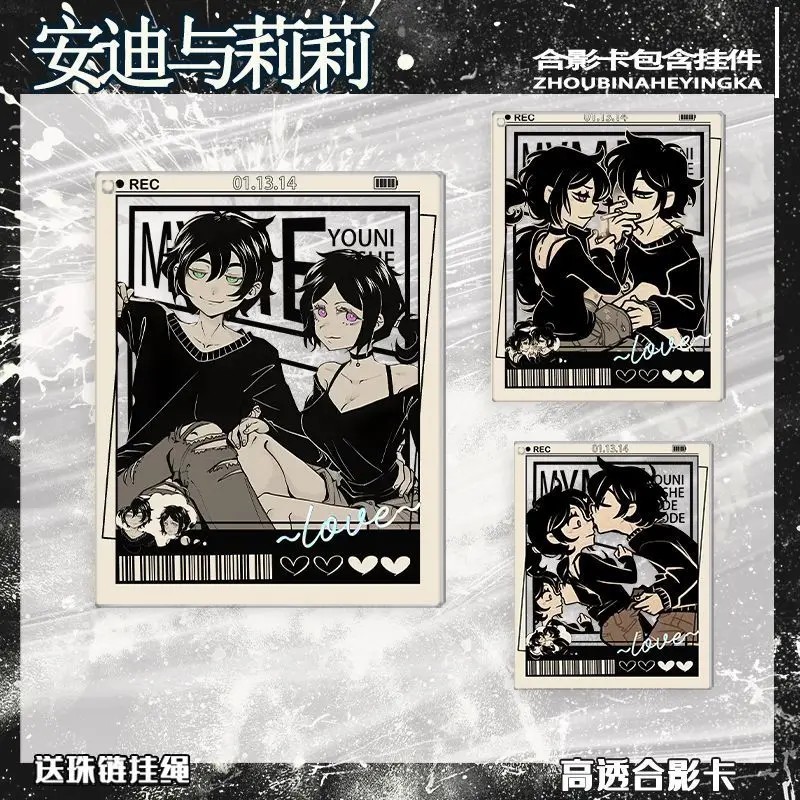 พวงกุญแจ Coffin of Andy และ Leyley มุมโค้งมน Andy Leyley โมเดลไมกาอะคริลิคใสสําหรับตกแต่งกระเป๋านักเ