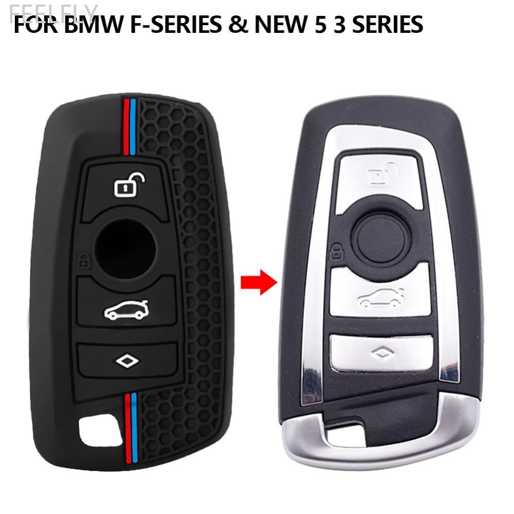 FEELFLY รถซิลิโคน Key Fob กรณี 4-Button Dual Line รูปแบบ Scratch & Drop Protection สําหรับ BMW F-ser