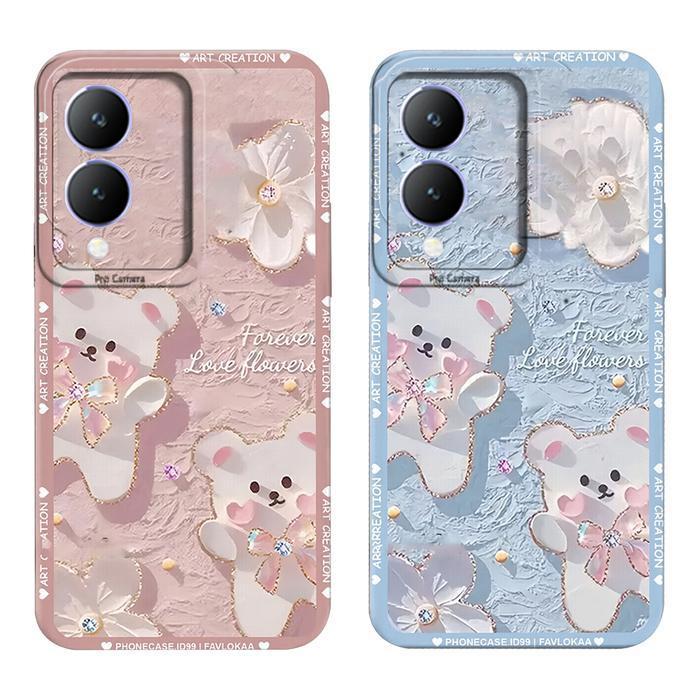 ซิลิโคน Hp V*v* Y17S Y18 Y03 Y03T Y03A Y02 Y02T Y02A Motif B*ar Case Pro Camera ยืดหยุ่น - เคสแฟชั่น
