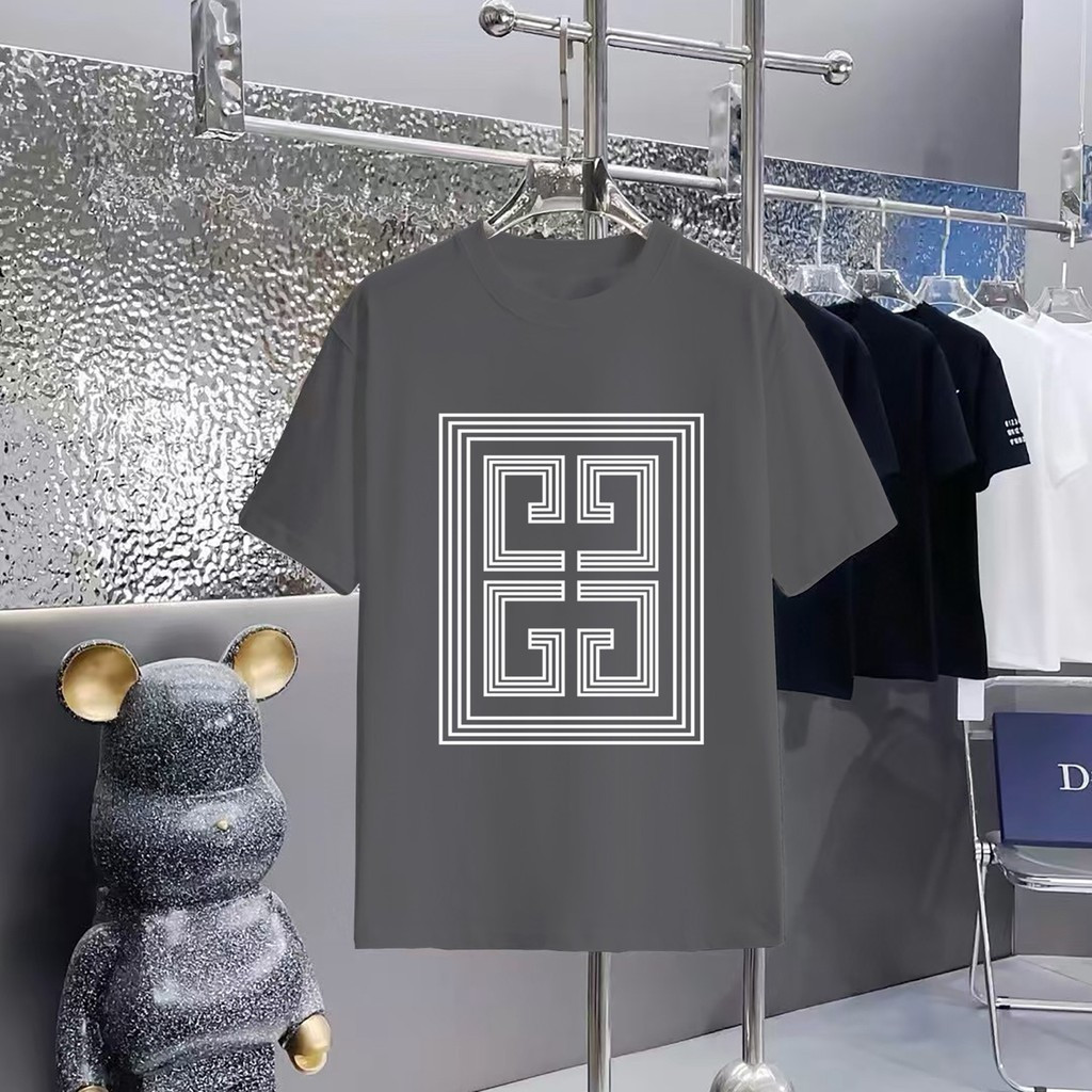 GIVE * NCH * Y 2026 ต้นฤดูใบไม้ผลิสไตล์ใหม่เสื้อยืดแขนสั้นผู้ชายสไตล์ผู้หญิงสไตล์คู่ทุกวันรอบคอ Slim