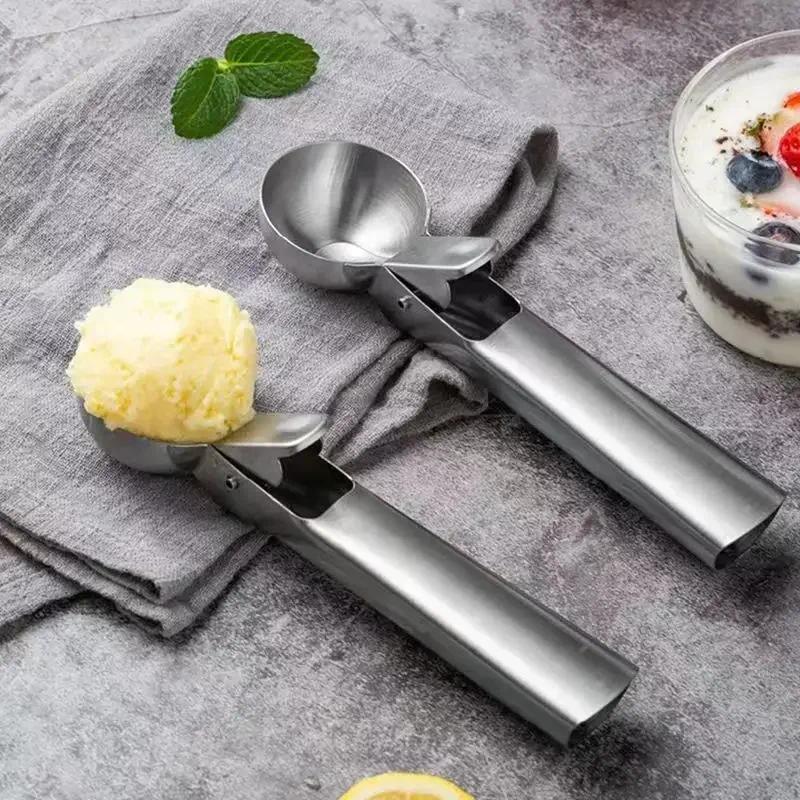 Stainless Steel Dual-purpose Ice Cream Scoop Ice Cream Scooper Multifunctional Fruit Scoop Kitchen S