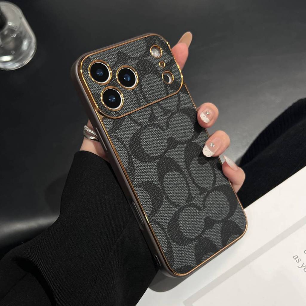 เคสหนังแฟชั่นหรูหราสําหรับ iPhone 11 12 13 14 15 16 17 Pro Max Plus 17 Air ตําแหน่งรูที่แม่นยํา Anti-fall เคสโทรศัพท์
