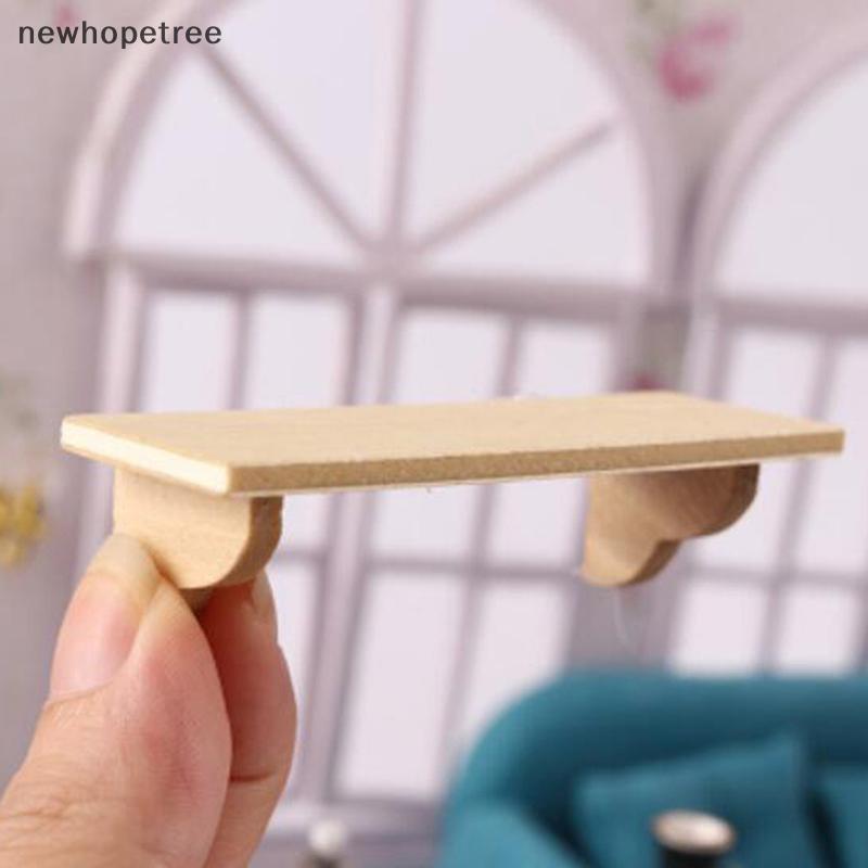 [newhopetree] 1:12 Doll House Miniature Wood Wall Shelf Model Furniture Accessories New Stock