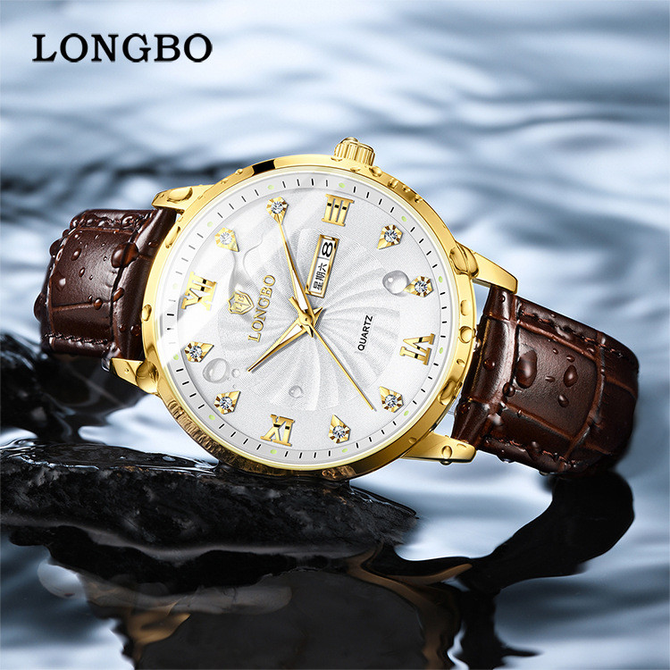 longbo Men's Quartz Watch Simple Casual Couple's Watch Waterproof Men's Wristwatch