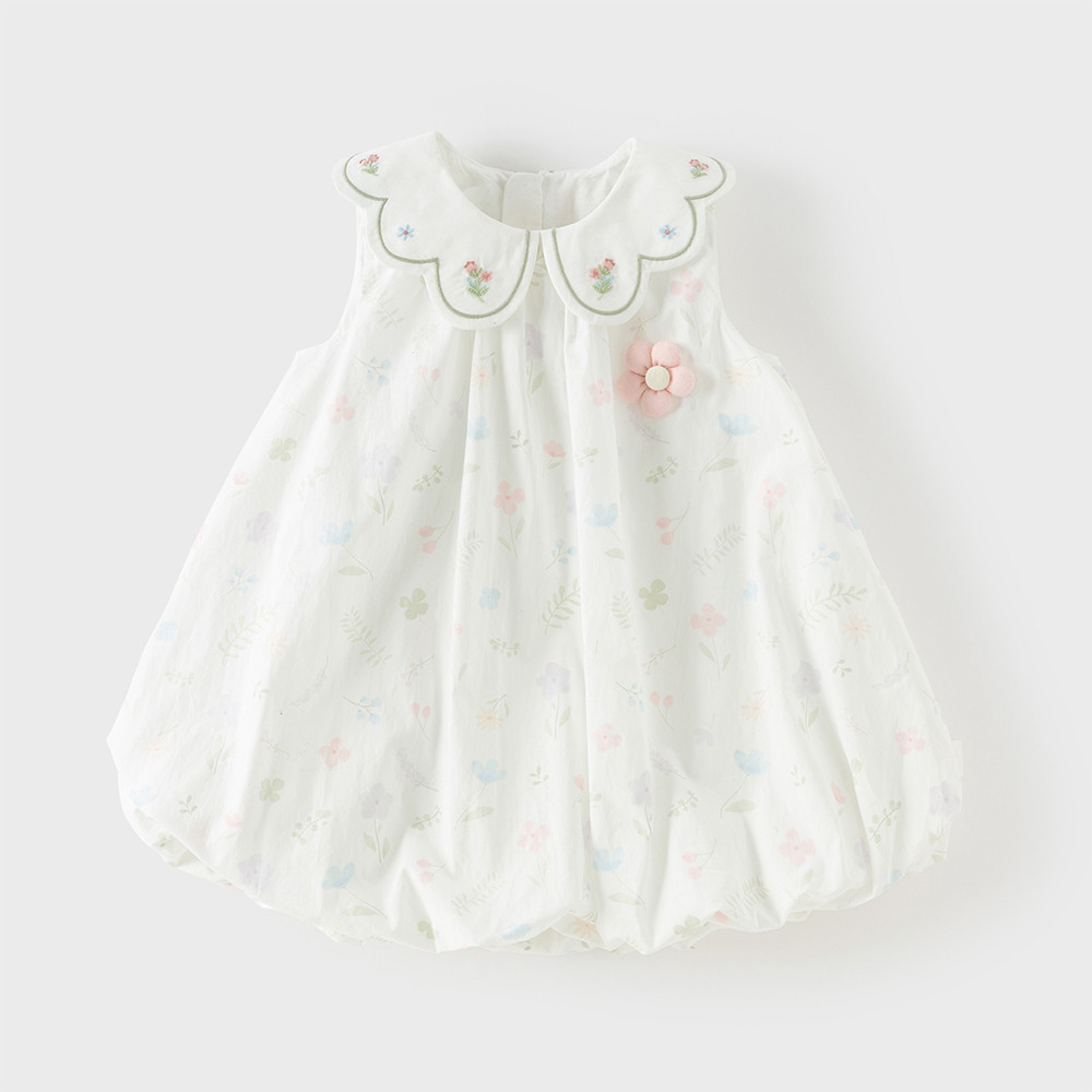 Dave Bella 6M-9Y เดรสแขนกุด เด็กหญิง 100%Cotton ฤดูร้อน เดรสดอกไม้  น่ารักและมีสไตล์ DB2261377 ราคา ถูกที่สุด ดีลบีเคเค แกลเลอรีภาพที่ 9
