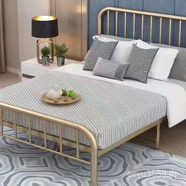 1.8m Apartment เช่า House t Art เตียงคู่ Simple Bed Double Bed Iron Modern Iron Bed Single 1.5m ZGRM