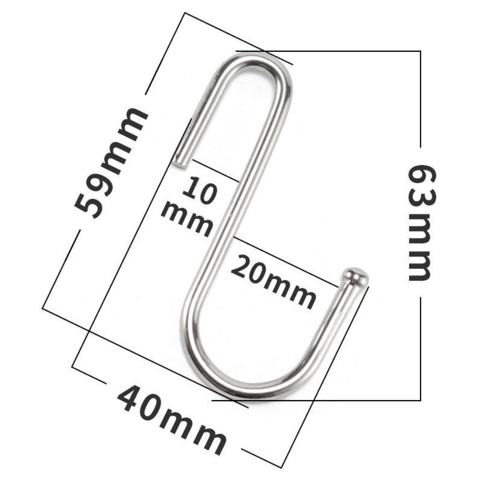 สแตนเลส S-Shaped Hook Bold S-Hook หอพักผนังห้องน้ําห้องครัวชั้นวางขนาดเล็ก Department Store ตู้เสื้อ