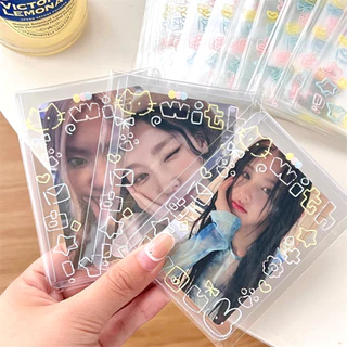 COZII 🚀 📌ถุงซีลเก็บการ์ดไอดอล 100ชิ้น ลายแมวน่ารัก โปร่งใส กันน้ำ กันฝุ่น กันรอย ซองใส่โฟโต้การ์ด การ์ดสะสม ✔️8x10+3ซม