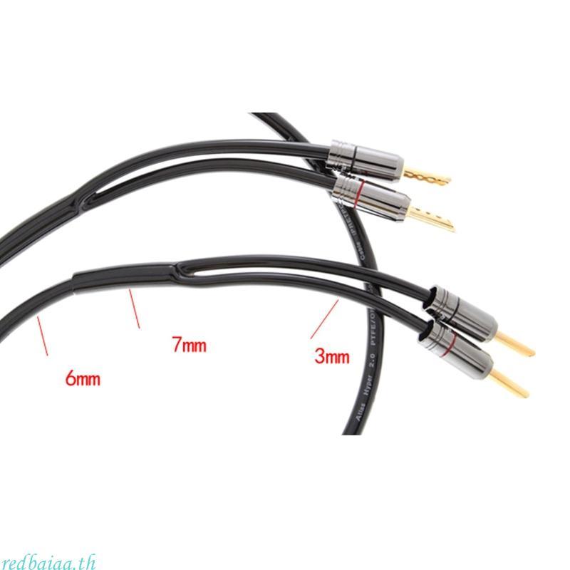 Redbaiaa 5 ชิ้นสายลําโพงไฮไฟสายกางเกง 5 6 7 9 13 15 18 มิลลิเมตรหด PVC Y Splitter Tube Sleeve