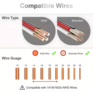 [🇹🇭⚡12hจัดส่ง] 20 ชิ้นขั้วต่อสายไฟ 5 รูปแบบโดยตรง Plug-in & T-Type Quick Splice, No-solder No-peel กันน้ําล็อคสาย Clamps สําหรับรถยนต์และบ้านสายไฟ (ฟรีเครื่องมือ)