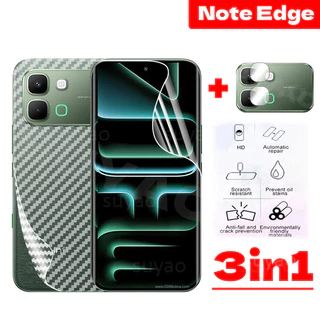 สําหรับ infinix Note Edge 5G 2026 ฟิล์มไฮโดรเจลด้านหน้าโทรศัพท์กลับฟิล์มคาร์บอนไฟเบอร์ NoteEdge เลนส์กล้อง Clear Screen Protector Soft Hydraulic HD ป้องกันดูคลุมทั้งหมด