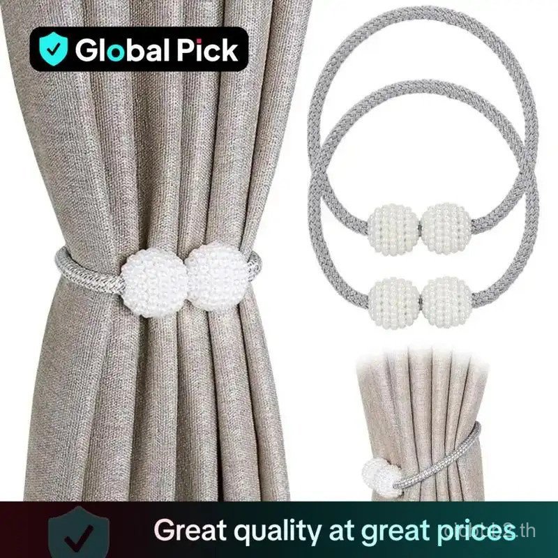 Faux Pearl Curtain Tieback, 1 Set Elegant Curtain Buckle, Home Organizers for Bedroom Living Room, S