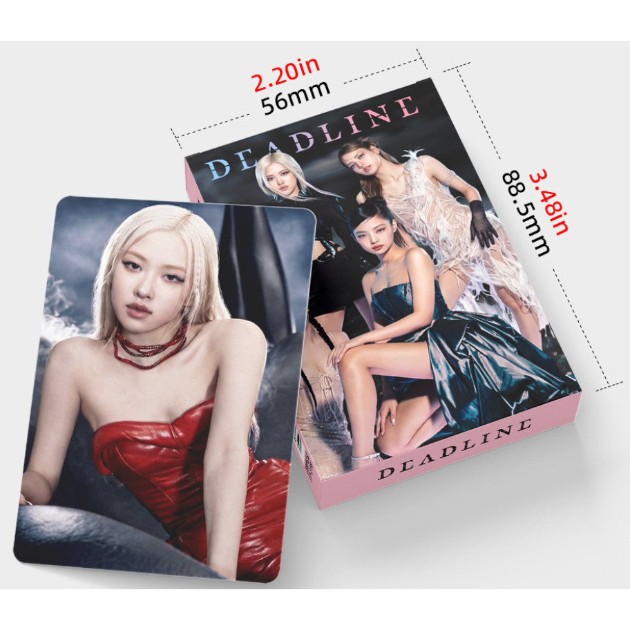 30pcs BP Lomo การ์ด DEADLINE World Tour Jump DDU-DU BORN สีชมพู ALBUM KILL THIS LOVE โปสการ์ด ROSE J
