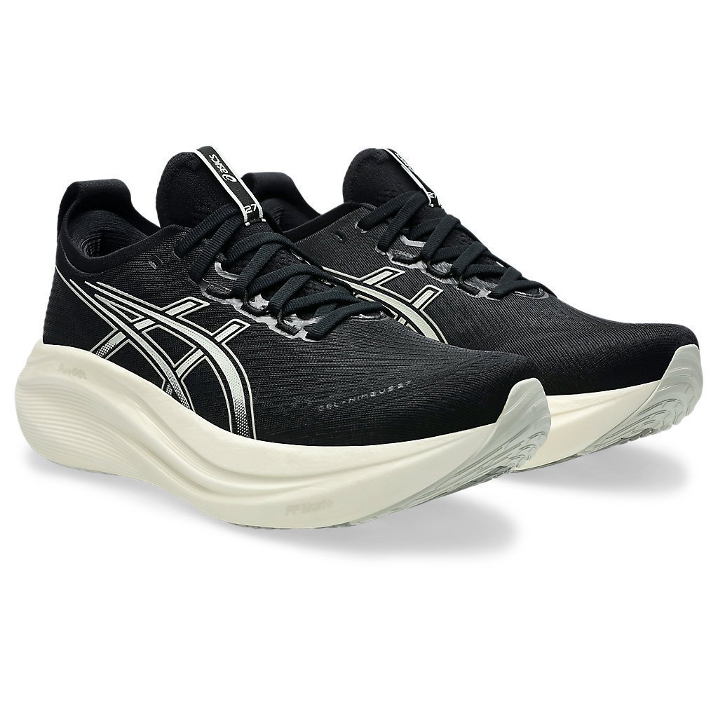 ASICS Gel-Nimbus 27 (4E Extra Wide) รองเท้าวิ่งผู้ชายใน Bla/Lake Grey HXOY
