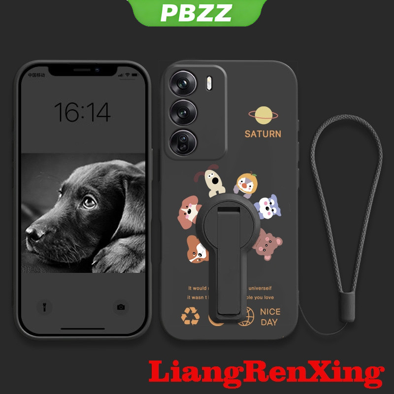 PBZZ FOR เคส Case สำหรับ OPPO Reno 12 Pro 5g Reno 12 5g โทรศัพท์ปลอก softcase ซิลิโคนเหลวป้องกันกันกระแทกปกการออกแบบใหม่ความงามกับผู้ถือการประชุมสัตว์ ytdwxz01
