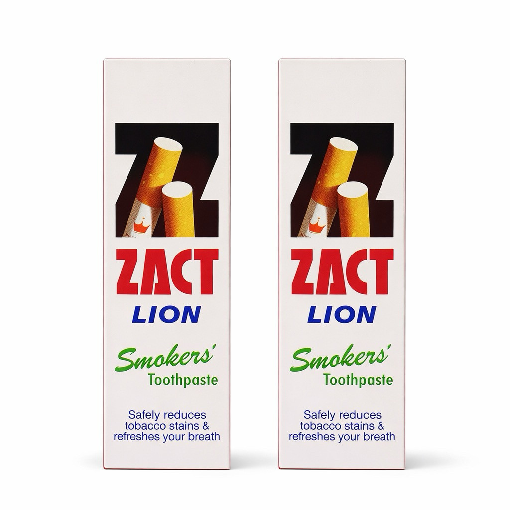 [แพ็ค1แถม1] ZACT แซคท์ ยาสีฟัน สำหรับผู้สูบบุหรี่ รุ่นสีแดง ปริมาณ 160กรัม