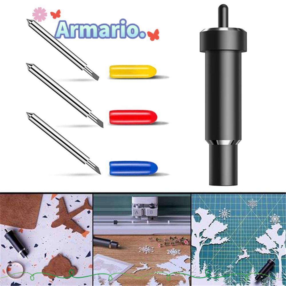 ARMARIO ใบมีดตัดลึก, ใบมีดพล็อตเตอร์โลหะเรียบ, เปลี่ยนใบมีด 30 45 60 องศาสําหรับ Cricut Explore 3/Ai