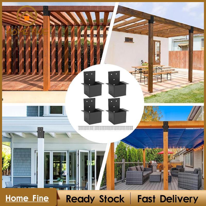 [Katharina_x] 4 ชิ้น Pergola Brackets Gazebo ชุดติดตั้งง่ายรองรับมั่นคงสําหรับทําสวน