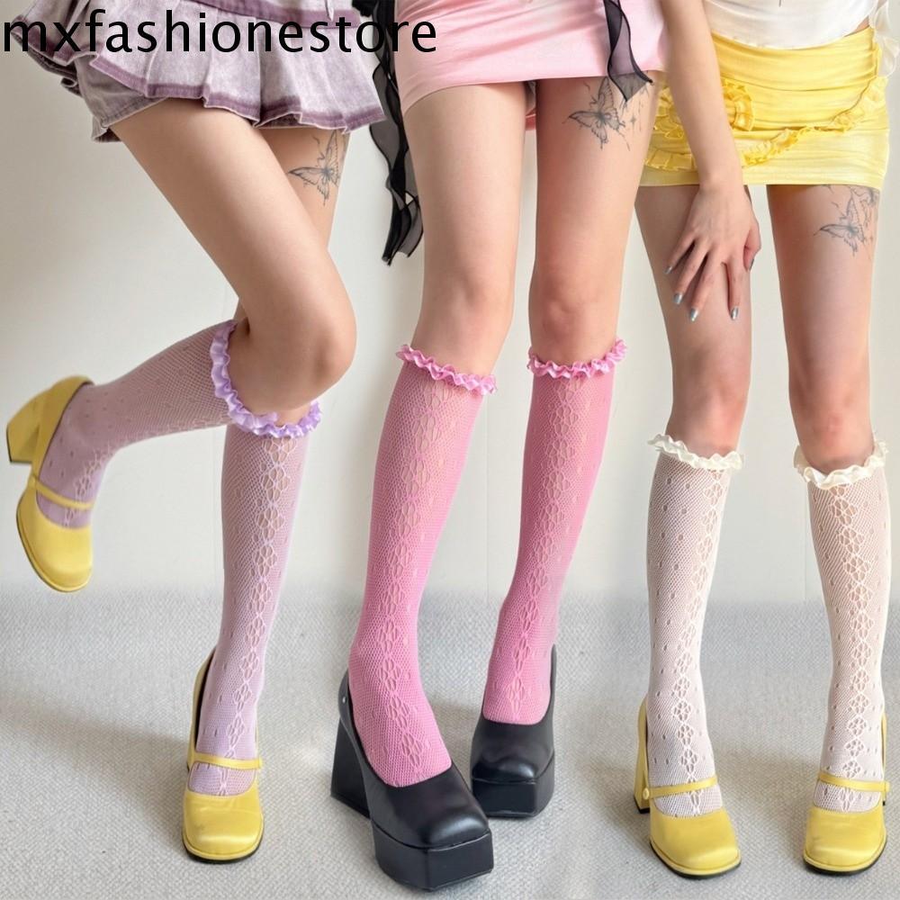 ถุงเท้าบัลเล่ต์ตาข่าย สีสันสดใส ดีไซน์หวานๆ จาก Lulicore