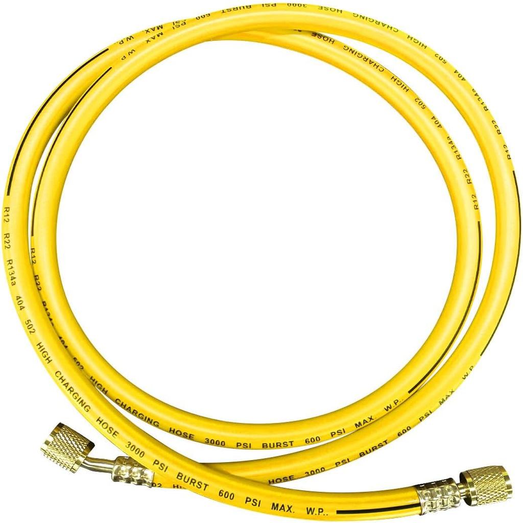 59 "R134A สารทําความเย็นสายชาร์จ, 1/4 SAE Thread HVAC Refrigerant Tube, 600 PSI ทํางานความดันสําหรับ