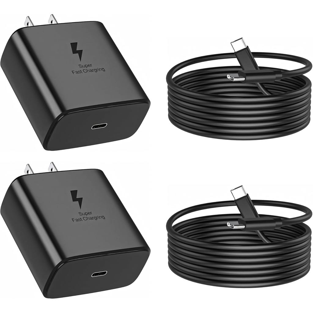 2026 Super Fast Charger USB C, 2 แพ็ค 45W Type-C เครื่องชาร์จโทรศัพท์ Android สายชาร์จเร็วเข้ากันได้
