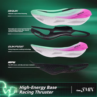【361 Degrees】 Flame 5 MIX│Running Shoes Carbon Plate Lightweight Breathable Cushion Marathon Racing รองเท้าวิ่ง เบา ระบายอากาศ ผู้ชาย ผู้หญิง 672612214