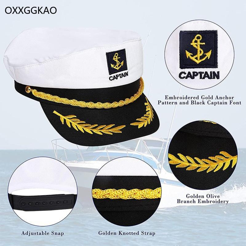 Sailor Hat Yacht Captain Hat Navy Marine Hat Sailor Captain Costume Men Navy