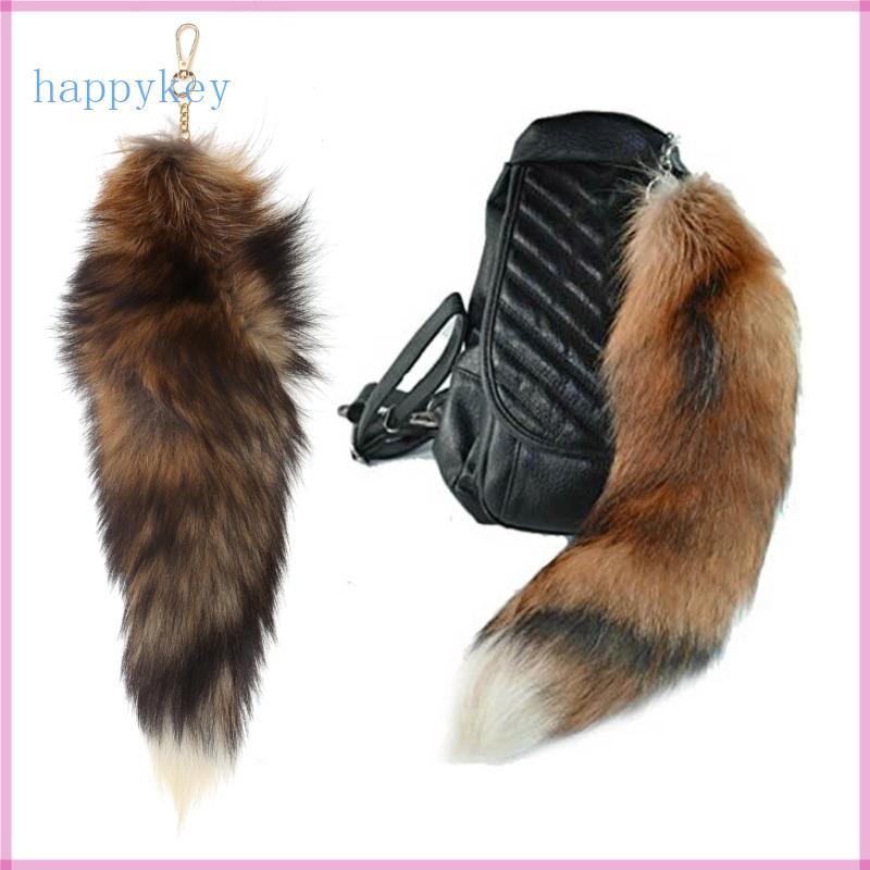 พวงกุญแจ charm foxtail และกระเป๋ารองเท้าพร้อม charm น่ารักสำหรับวัยรุ่น