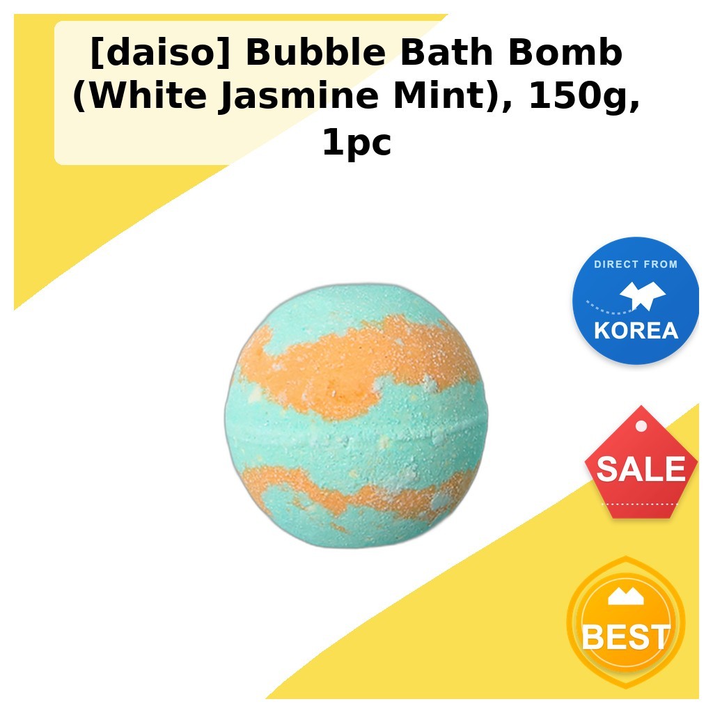 [daiso] Bubble Bath Bomb (White Jasmine Mint), 150g, 1pc / Korean Bubble Bath Bomb / Fizzy Aromatic 