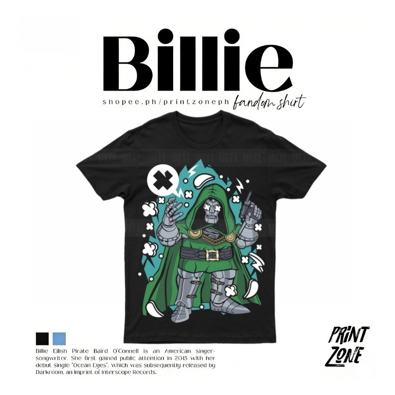 เสื้อยืดผ้าฝ้ายคุณภาพพรีเมียม ลาย Dr. Doom | POP ART | PA103